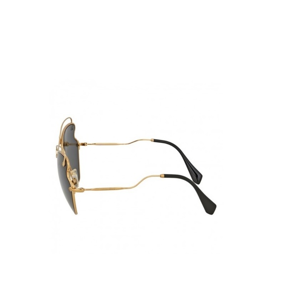MIU MIU Gold frame Irregular Butterfly Sunglasses